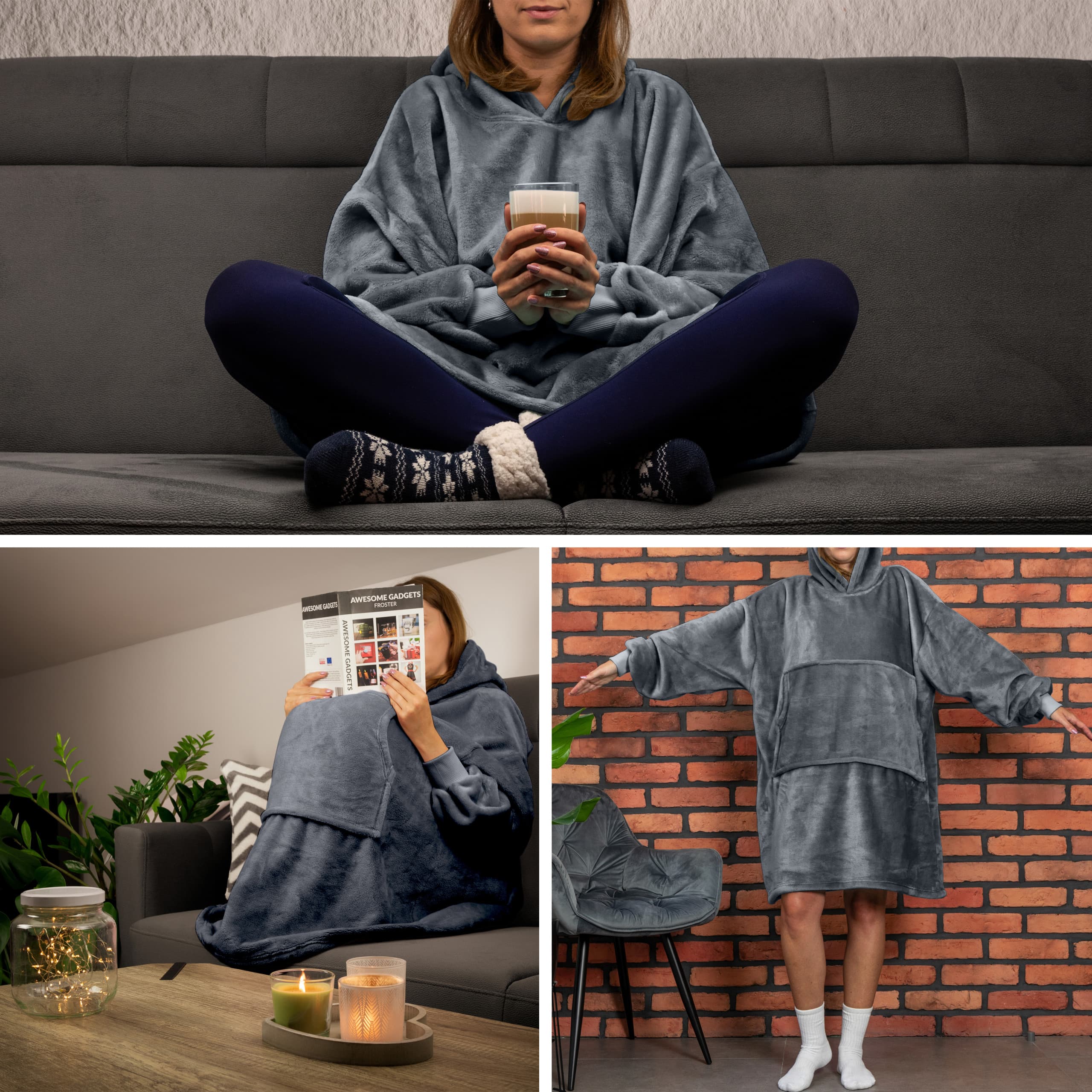 Bluzair koco bluza oversize z kapturem polska 4w1