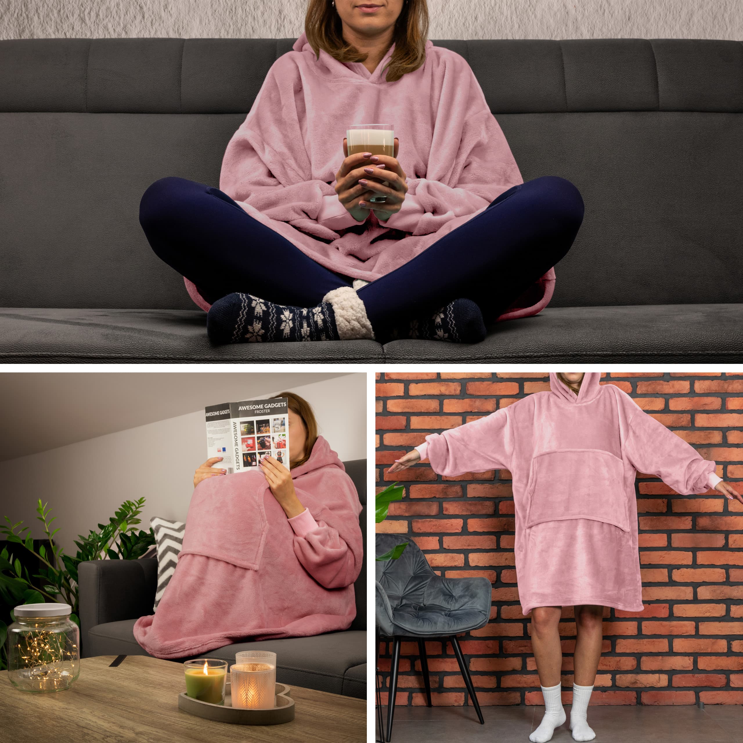 Bluzair kocobluza produkt polski futrzak poduszka